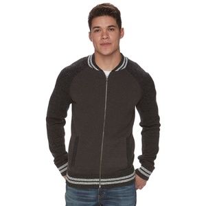 Urban Pipeline Black and Gray Men's Cardigan Sweater